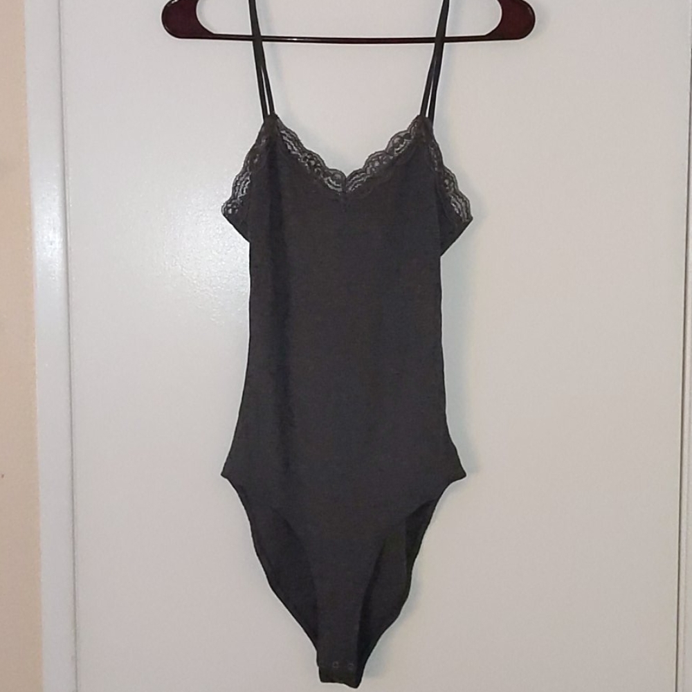 Gray Lacey Bodysuit